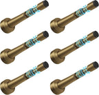 6Pcs Adjustable Door Stoppers for Bottom of Door, 3.07-4.45 in Aluminum Bronze by brieieziy