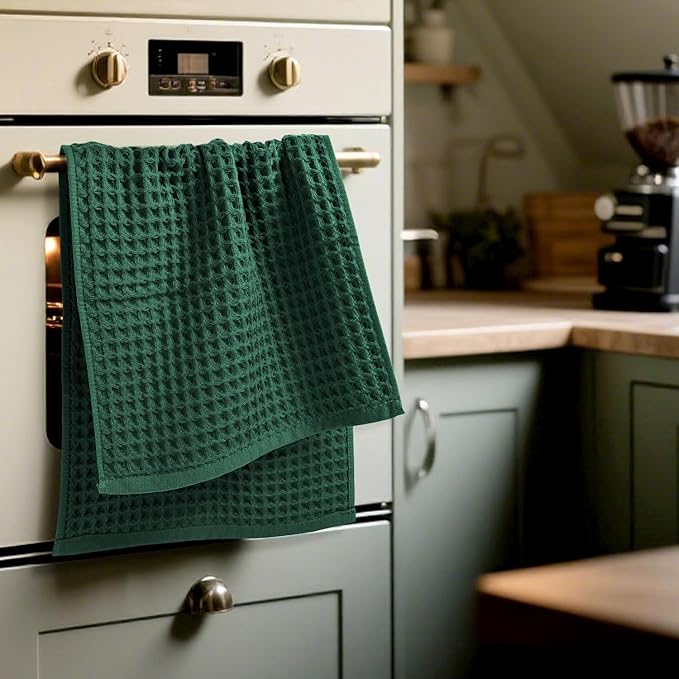 Jacquotha Waffle Hand Towels Set of 2 – Cotton, Quick Dry, Lint Free, 13” x 29” - Image 2