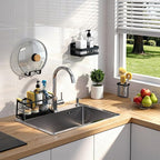 Housolution Sponge Holder for Kitchen Sink, 2-Tier Sink Caddy Organizer - Image 8