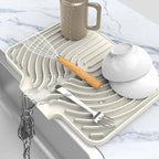 Dish Drying Matt for Kitchen Counter, 14.6"×11"Silicone Dry Rack Mat by JIUBAR