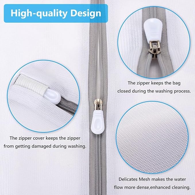 3Pcs Mesh Laundry Bags for Washing Delicates, - Image 3