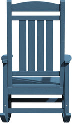 KINGYES Oversized Outdoor Rocking Chair Set of 4, High Density Polyethylene Patio Rocking Chairs with 330lbs Support for Adults, Navy - Image 11