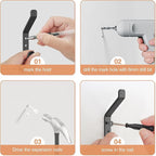 10-Pack Coat Hook for Hanging, Stainless Wall Hooks for Towel, Wall Mounted - Image 6