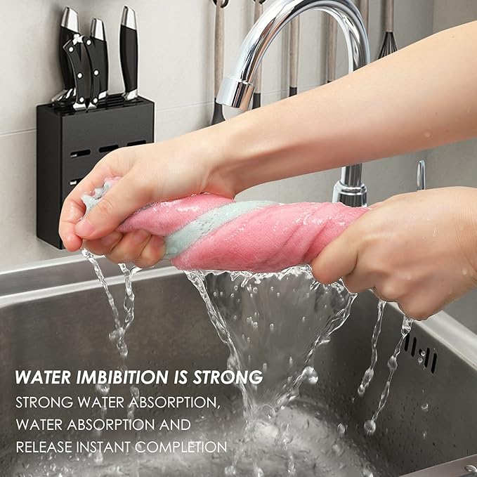 Rachan 11Pack Kitchen Dish Cloths Reusable Dish Towels, Super Absorbent Coral - Image 5