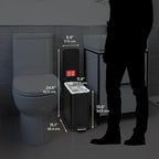 iTouchless 3 Gallon Slim Bathroom Trash Can - Image 6