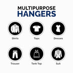 Plastic Hangers 50 Pack, Strong Space Saving Clothes Hanger, Made in USA - Image 9
