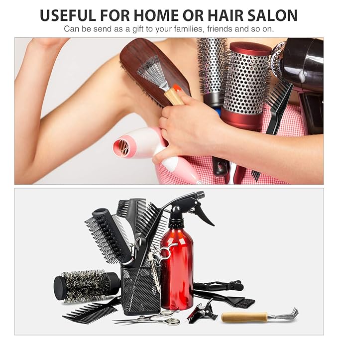 Boao 2 Pieces Hair Brush Cleaning Tool Comb Cleaner Brush Mini Comb Cleaning - Image 5