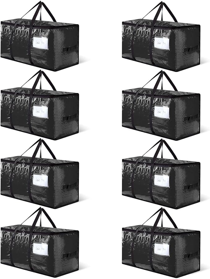 CONGREGATE 8-Pack Heavy Duty Black Moving Bags by CONGREGATE