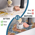 Geometric Printing Sink Splash Guard Faucet Mat Ceramic Tile Texture Super - Image 6