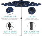Best Choice Products 10ft Solar Polyester LED Lighted Patio Umbrella w/Tilt Adjustment and UV-Resistant Fabric - Image 5
