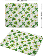 Green Shamrock St. Patrick's Day Dish Drying Mat 18 x 24 Inch - Image 2