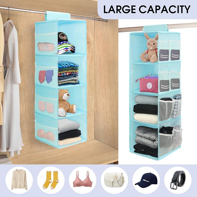 PetsHome 4-Shelf Hanging Closet Organizer, Space Saver, Closet Hanging Storage - Image 5