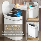 MOPALL Bathroom Trash Can with Lid, Motion Sensor Trash Can Automatic Touchless - Image 3