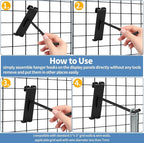 20Pcs Gridwall Hooks, Metal Grid Panel Hanging Peg Hooks, Grid Wall Accessory - Image 6