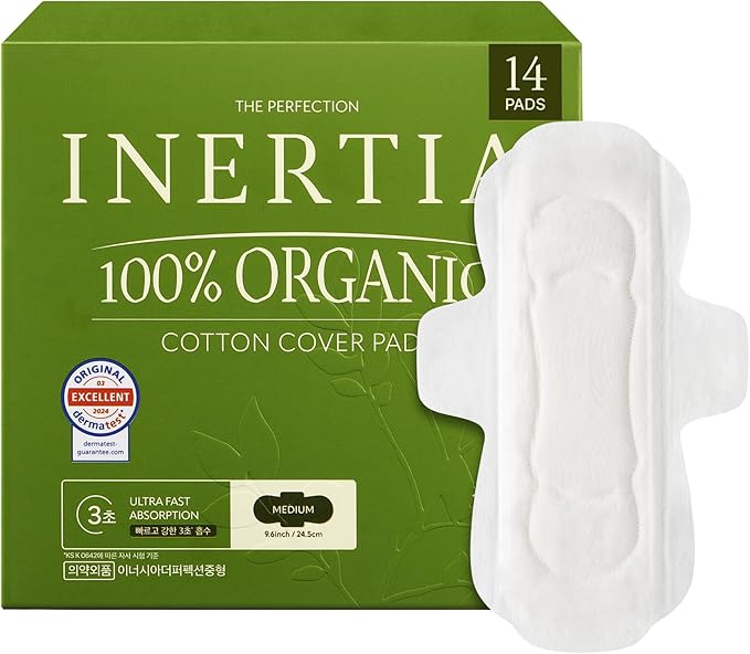 INERTIA The Perfection Green – 100% Organic Cotton Korean Pads by INERTIA