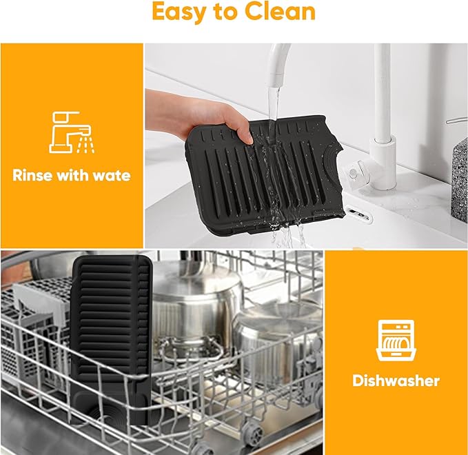 17.7'' Folding Faucet Mat for Kitchen Sink Splash Guard Kitchen Sink Faucet Mat - Image 8