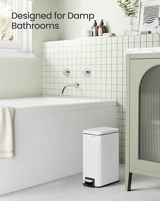 SONGMICS Bathroom Trash Can, 1.6-Gallon Trash Bin - Image 3