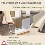 Sink Splash Guard | Tall Wall Splatter Screen | Keeps Clothes & Countertops Dry - Image 5