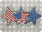Patriotic Dish Drying Mat for Kitchen Counter Cute Stars 4th of July Holiday by Unknown