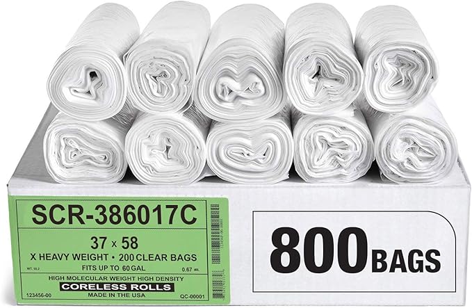 Aluf Plastics 55-60 Gallon Trash Bags Source Reduction Series Value High by AlufPlastics
