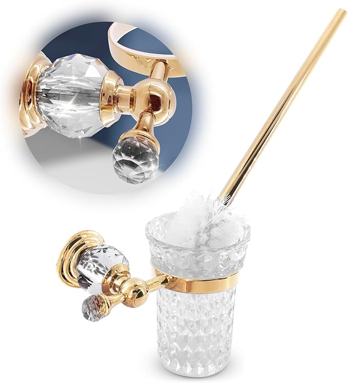 Gold Stainless Steel Toilet Brush by Novsix