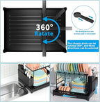 Dish Drying Rack, 2 Tier Large Dish Drying Rack - Image 2