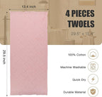 Boho Bathroom Decor Hand Towel 4 Pack 100% Turkish Cotton 14 x 30 Inch Boho - Image 3