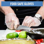Dre Health Medium Clear Vinyl Medical Exam Gloves - Image 6