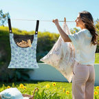 Clothes Pin Hanging Bag with Big Opening Storage Clothes Pins & Mini Clothespins - Image 2
