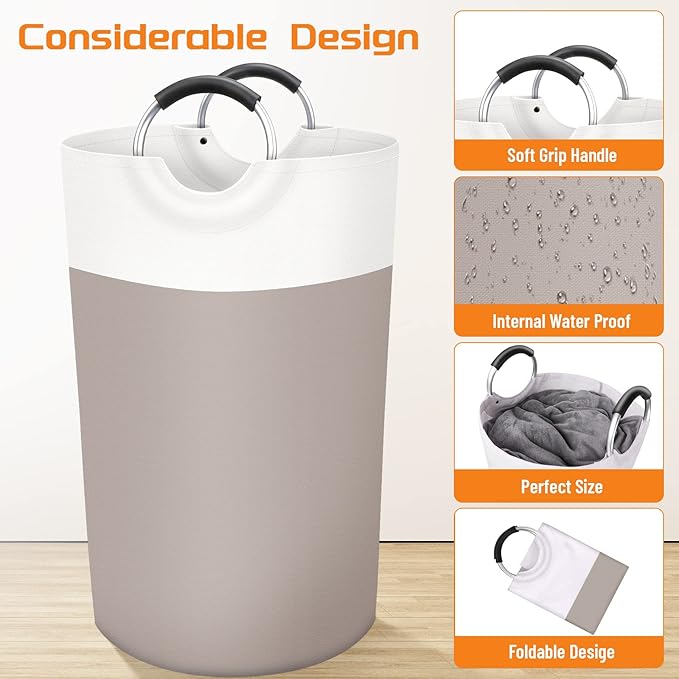 BlissTotes 90L Laundry Basket, Freestanding Laundry Hamper, Collapsible Dirty - Image 3