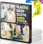 9x12 Ft Plastic Drop Cloths, Waterproof & Dust-Proof Tarp by K212M