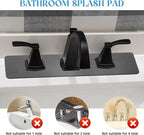 Tioncy 2 Pcs 3 Hole Faucet Mat for Kitchen Sink Kitchen Faucet Absorbent Mat - Image 4