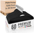 HOUSE DAY Black Velvet Hangers 5280 Pack Pallet Package by HOUSEDAY