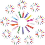 100pcs Colored Clothespins Wooden Heavy Duty Clothes Pins - Image 7
