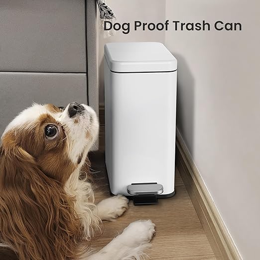Cesun Bathroom Trash Can with Lid, 2.6 Gallon Small Bathroom Garbage Can Soft - Image 7