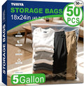 50PACK 5 Gallon Large Zipper Bags by Unknown