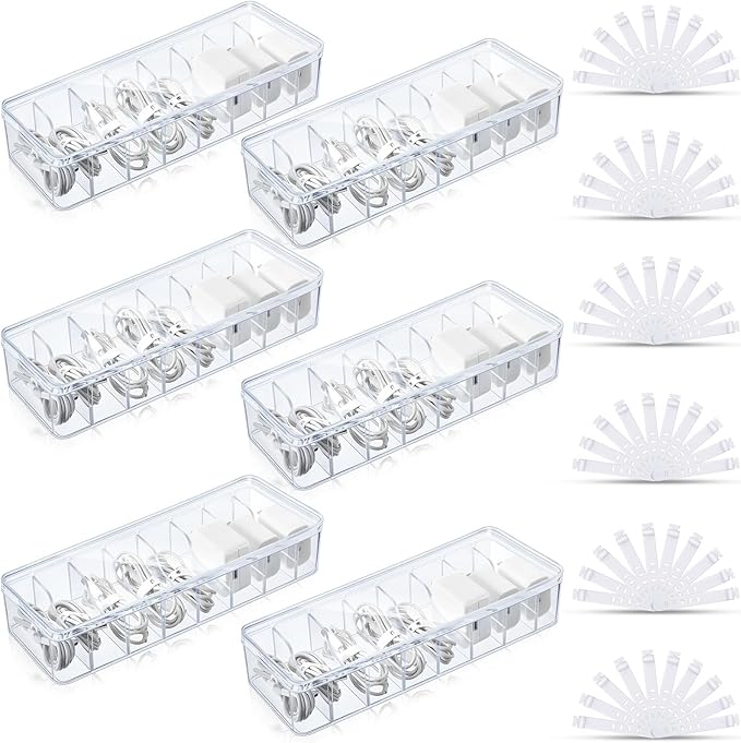 Tatuo 6 Pcs Cable Organizer Box by Tatuo