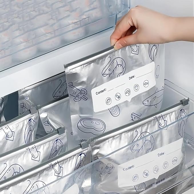 Reusable Aluminum Foil Sealable Storage Bags, 2025 New Resealable Vacuum Zipper - Image 4