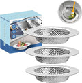 ROYEKDO 3PC Kitchen Sink Strainer Stainless Steel by rqyekdo