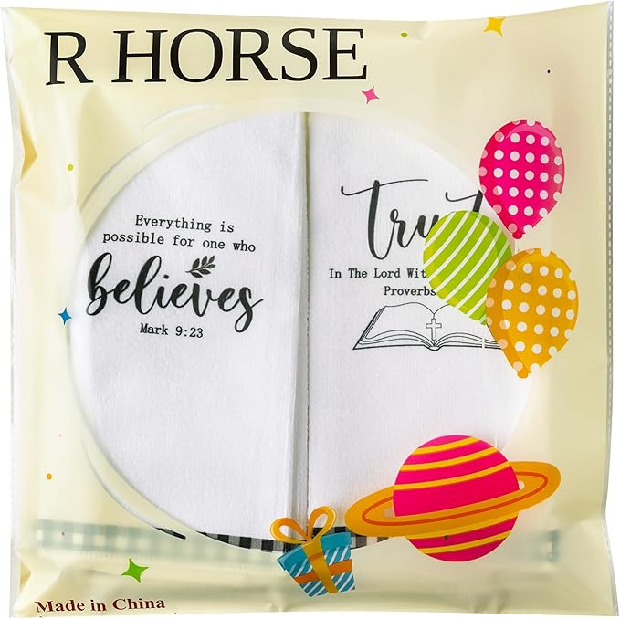 R HORSE Religious Christian Kitchen Dish Towel 5Pcs Bible Verse Scripture - Image 7