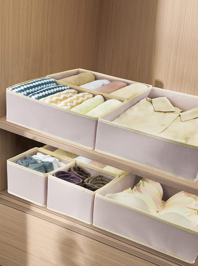 12 Pack Drawer Organizer Clothes, Foldable Fabric Dresser Organizer Closet - Image 5