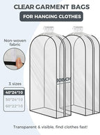 6 pcs 40" Garment Bags for Hanging Clothes, Garment Bags for Travel Covers - Image 2