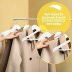 White Wooden Hangers 30 Pack Slim Coat Hangers - Image 3