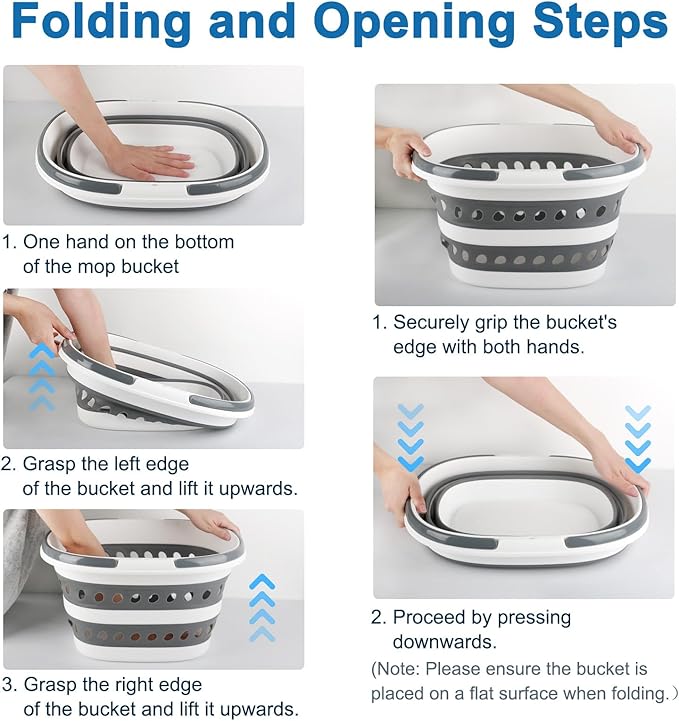 Laundry Basket Collapsible, 16L Small Clothes Hamper Pop-Up Laundry Baskets - Image 3