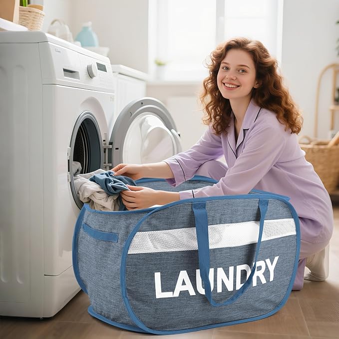 Collapsible Laundry Baskets, Foldable Laundry Basket - Image 2
