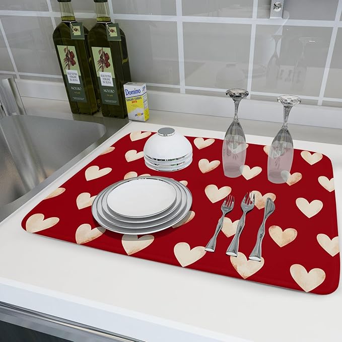 Valentines Day Dish Drying Mat 18 x 24 Inch - Image 6