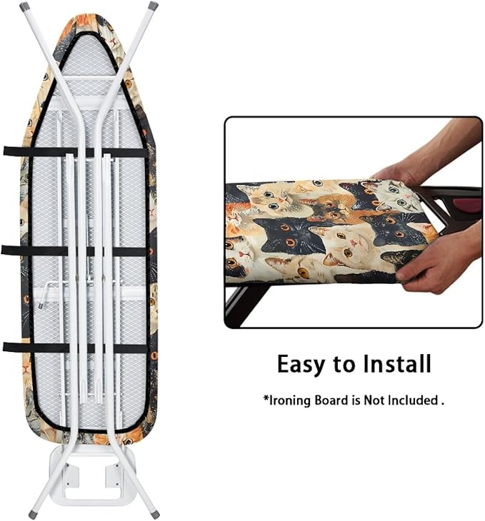 GLENLCWE Cute Cat Ironing Board Cover Full Size Scorch Resistant Replacement - Image 4