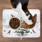 Winter Forest Dish Drying Mat for Kitchen Counter Silvery White Pine Trees Snow - Image 9