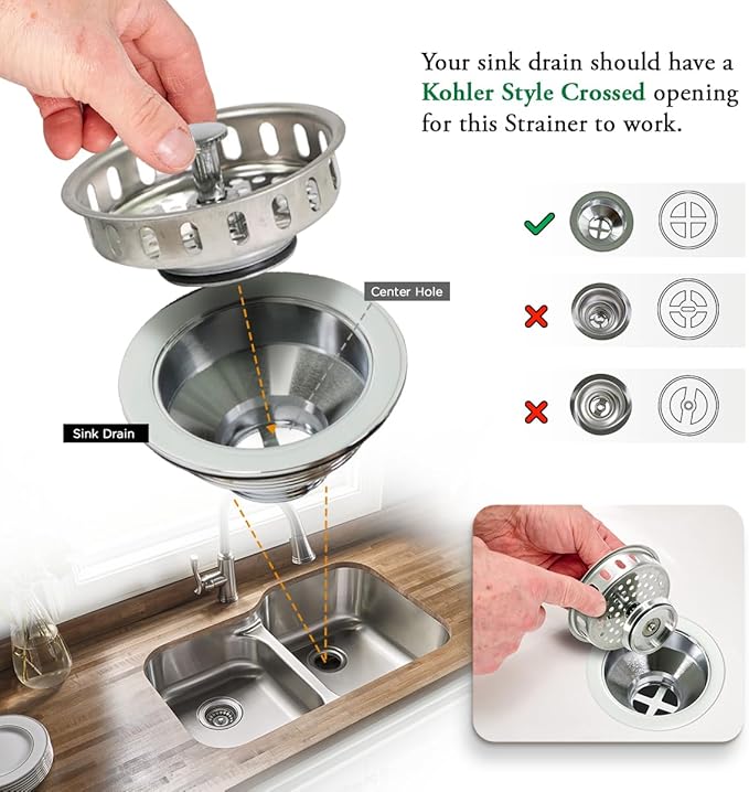 Highcraft 97343 Kitchen Sink Basket Strainer Replacement - Image 5