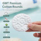 GWT Premium Cotton Rounds for Face, 100% Pure & Lint-Free Cotton Pads, Soft & - Image 4